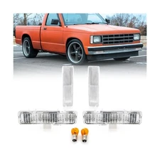 USR 82-93 Chevy S10 Turn Signal Lights - COMBO Clear Corner Sidemarkers + Bum...