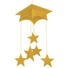 Graduation Mortarboard School Bus Yellow Hanging Mobile 15