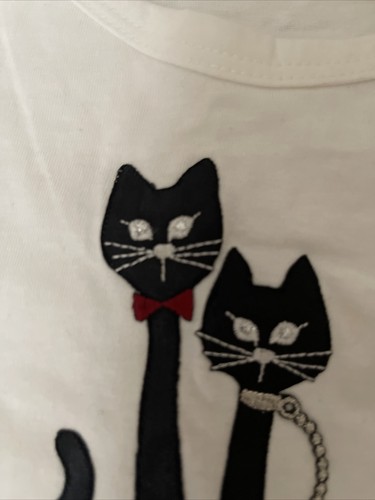 Vintage Get Lucky Shirt USA Women's M cats 100% Combed Cotton - Picture 5 of 5