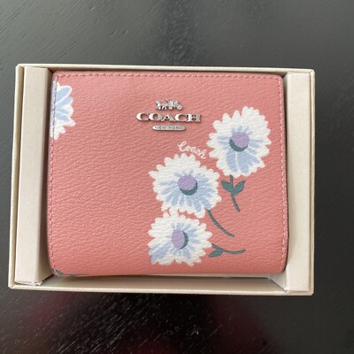 Coach Boxed Snap Wallet With Daisy Print C2889 Bubblegum for sale