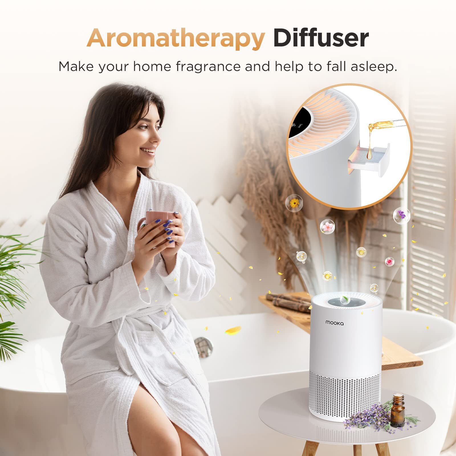 H13 HEPA Air Purifier Large Rooms 1200ft² Pets Odor Smoke Dander Pollen