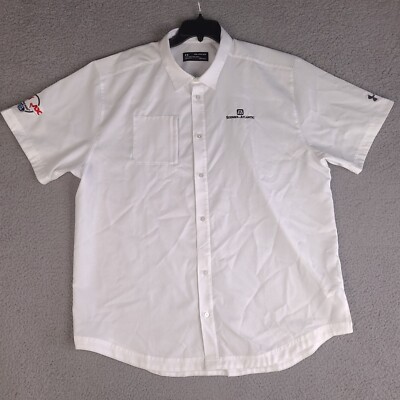Under Armour Shirt Mens XXL White Steiner Atlantic Button Down Heatgear Loose