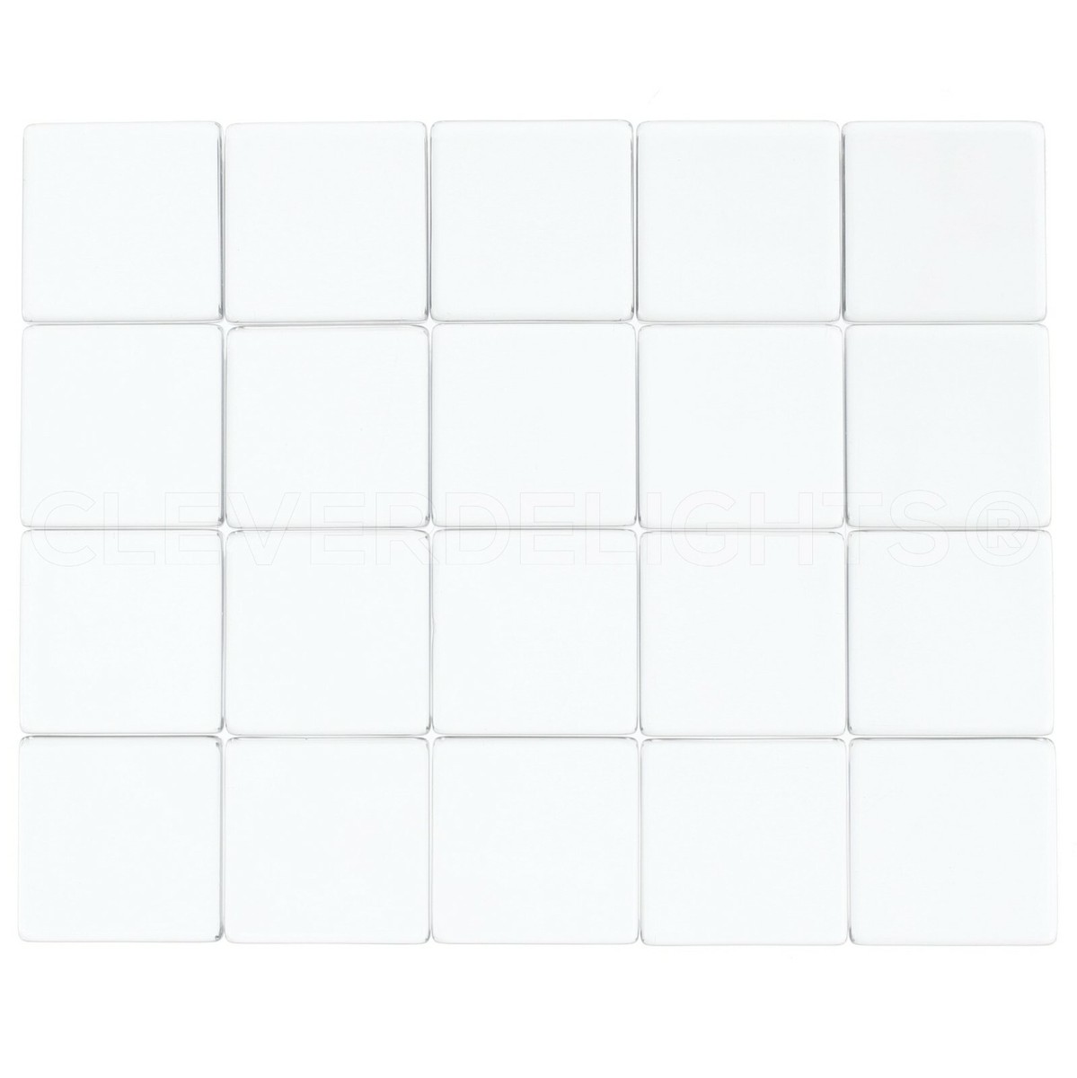 50 Clear Square Glass Tiles - 1 Inch (25mm) For Crafts, Jewelry & Mosaic Projects