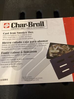 Grill Char-Broil Cast Iron Smoker Box 4084804 New