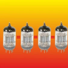 6N1P-VI STRONG MATCHED QUAD TRIODE GOLD GRID TUBE TESTED USED ECC88 ECC82 ECC80