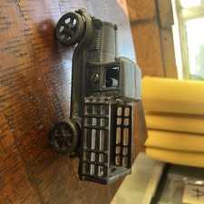 Vintage Cast Iron Black Model T Stake Bed Truck - 6.75" Long Box A