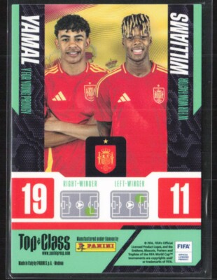 専用ヤマルカード Panini 2025 Top Class Trading No. 234 Lamine Yamal Nico Williams