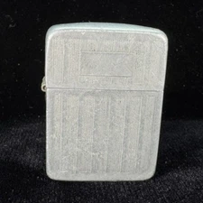 Vtg PARK SHERMAN Lighter ITS WINDPROOF Aluminum Vertical Stripes UNTESTED