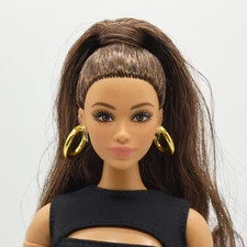 Barbie Basics 2025 Wave 1 05 Doll Gold Hoop Earrings Removable Signature JBH73