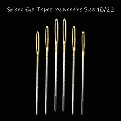 WHITECROFT ESSENTIALS Crafty Hand Sewing Needles Tapestry Cross Stitch Sew Needle x6 Size 18/22