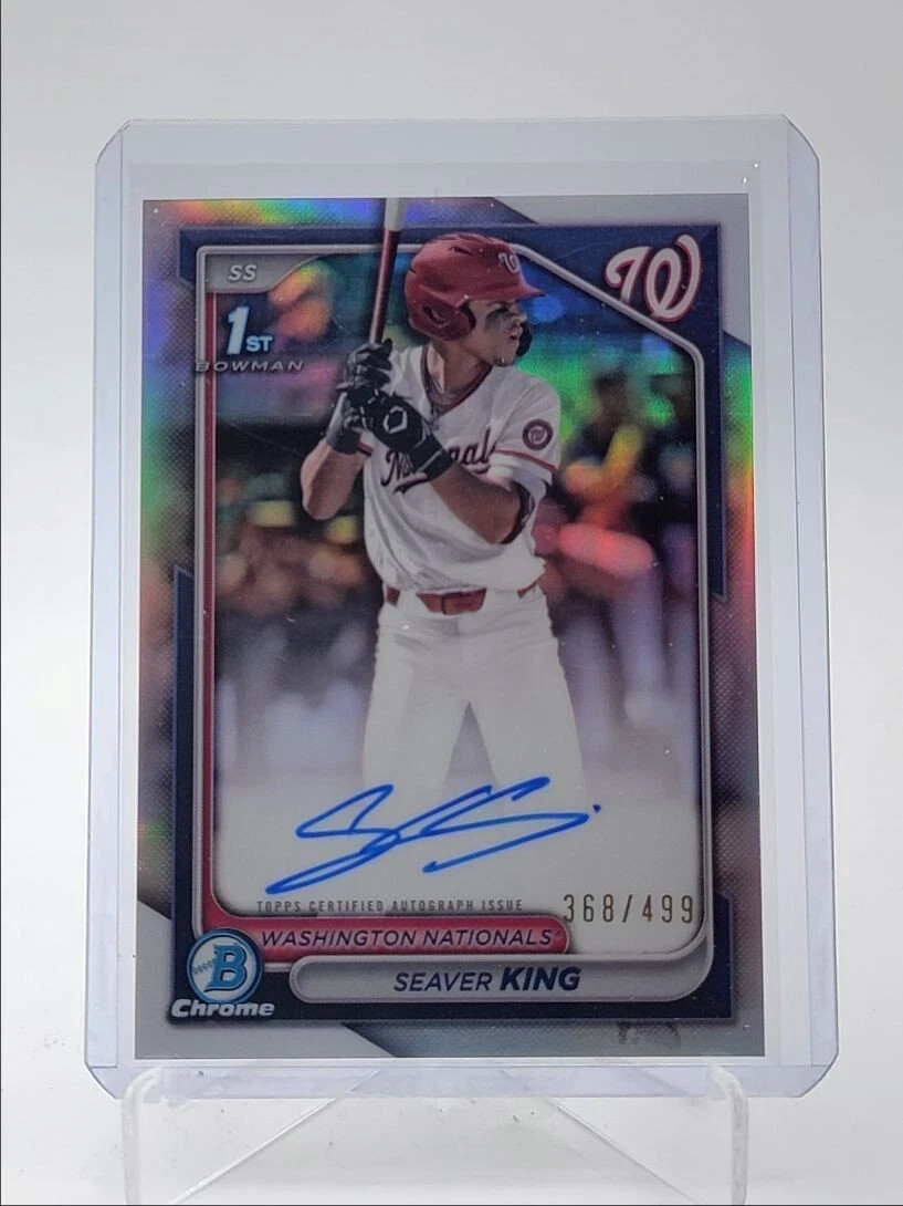 SEAVER KING 2024 BOWMAN CHROME DRAFT 1ST AUTOGRAPH REFRACTOR AUTO #368/499