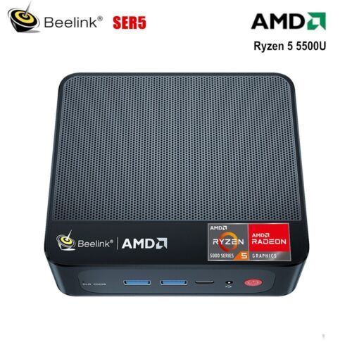 Beelink SER5 AMD Ryzen 5 5500U Mini PC Windows 11 16G 500G WiFi6 1000M Computer - Picture 1 of 22