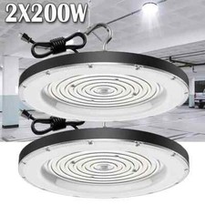 2 Pack 200W UFO Led High Bay Light Commercial Industrial Warehouse Shop Lights