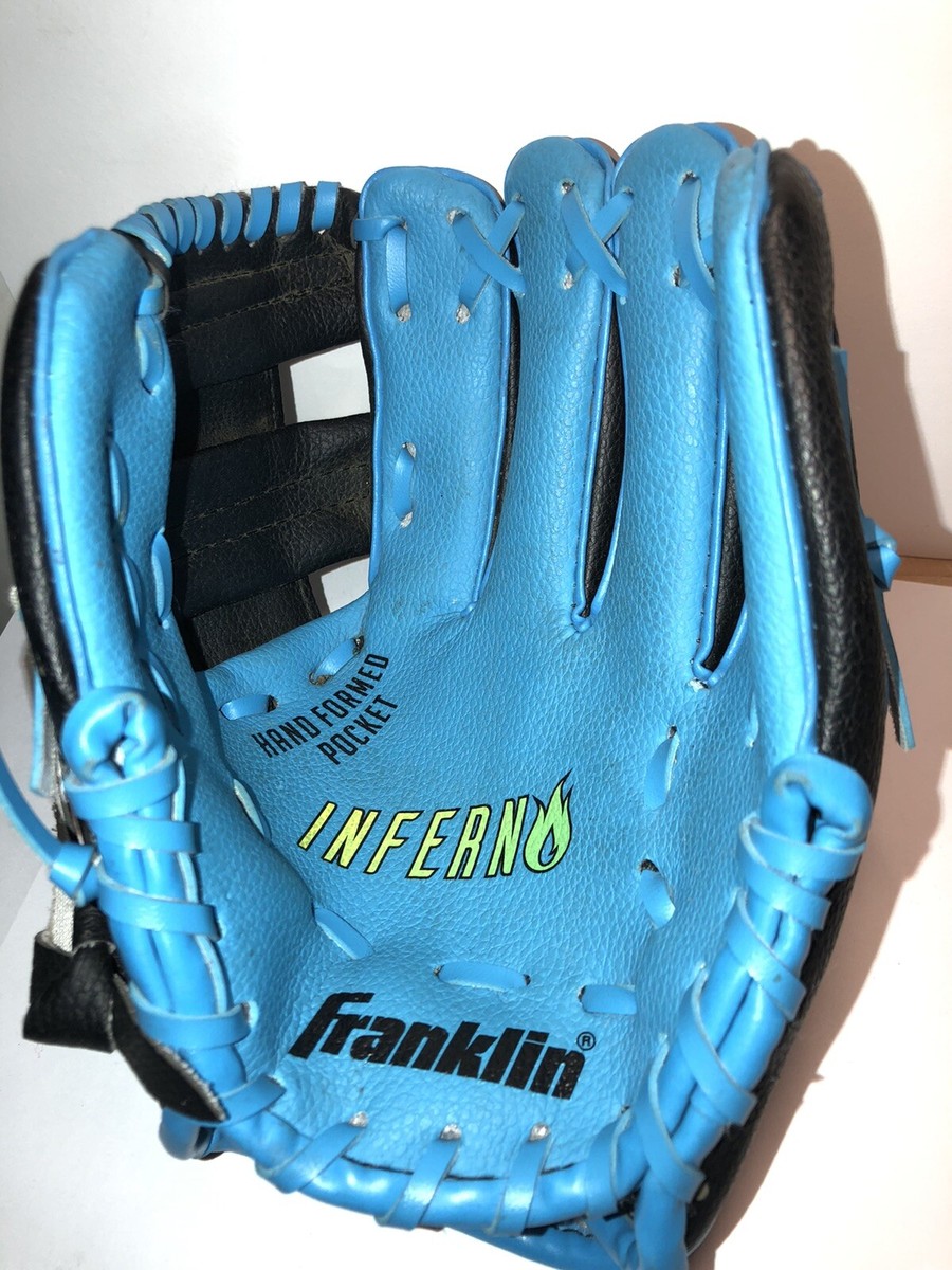 Franklin Youth T-Ball Baseball Glove Inferno Blue Black Right Hand Throw  Inch