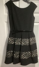 Tiana B black  Sleeveless black Dress with Black Lace Women's Size 8
