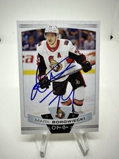 Mark Borowiecki Signed Autograph 2019-20 O-Pee-Chee Card #488 Ottawa Senators