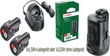 Bosch 12V Akku PBA 1 x 2,5 Ah oder 2 x 1,5 Ah + Ladegerät Im Karton Li-Ion Akku