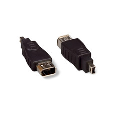 FireWire Adapter 6 Pin Female to 4 Pin Male - Black