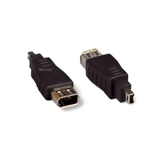 FireWire Adapter 6 Pin Female to 4 Pin Male - Black