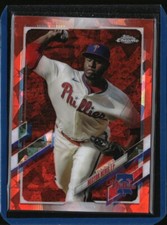 2021 Topps Chrome Sapphire Orange Refractor #171 Hector Neris Phillies /25