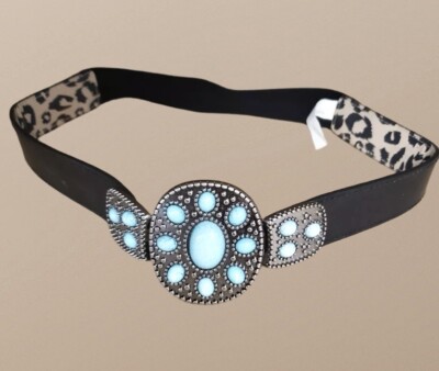 Betsey Johnson Turquoise Buckle Western Stretch Elastic  display picture 3