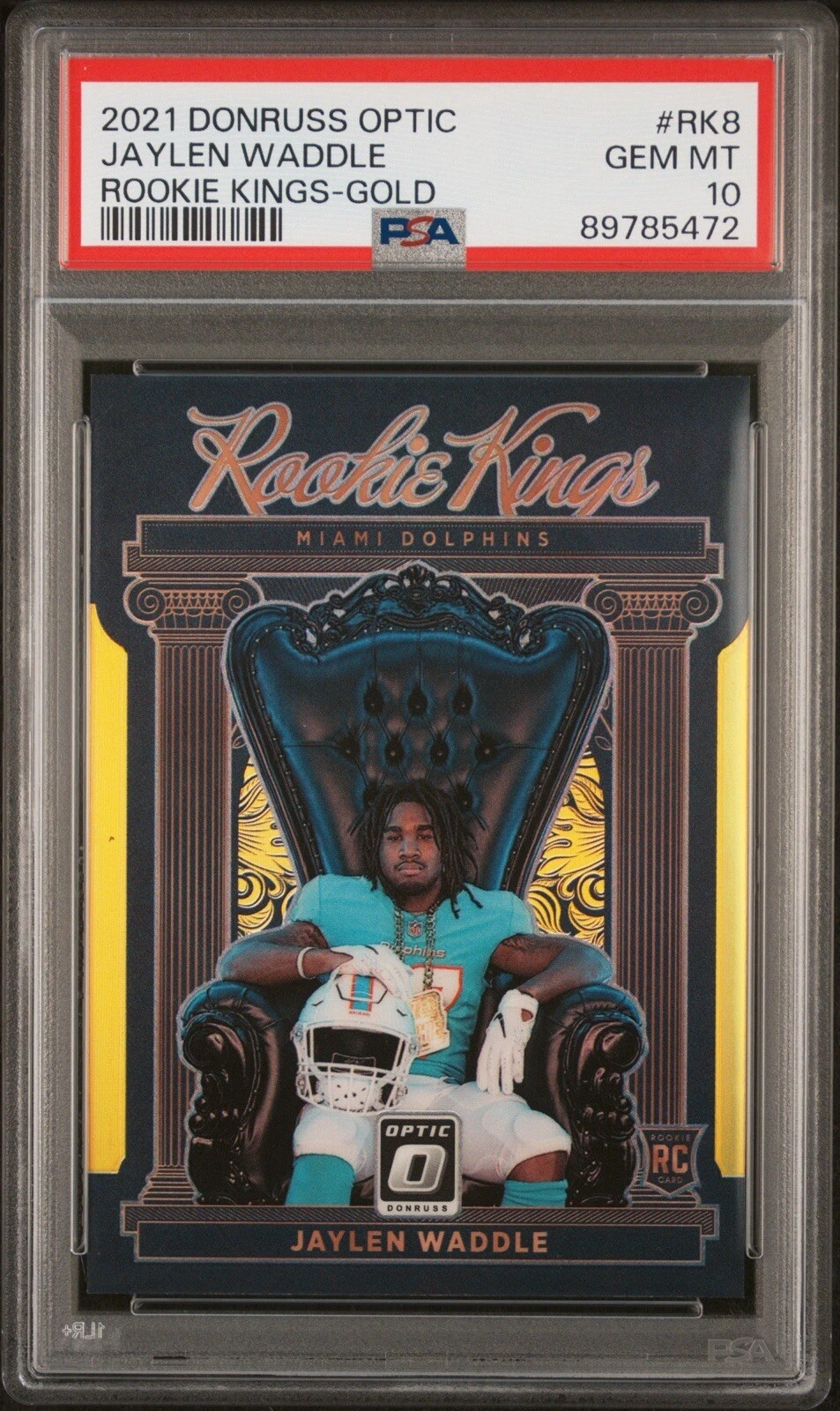 Jaylen Waddle Panini Donruss Optic Rookie Kings #RK8 Gold