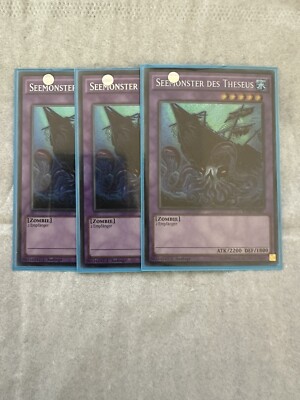 Yugioh Misprint Sea Monster of Theseus RATE-DE081 Secret German NM Missing Text
