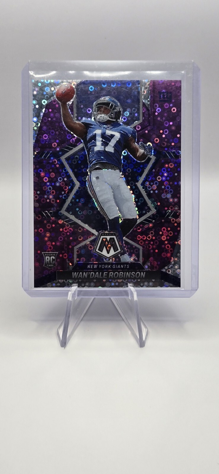 2022 Mosaic Rookies No Huddle Purple Prizm /50 Wan'Dale Robinson #330 Rookie RC