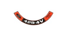 1970-72 Mustang Ford New 429 4v Air Cleaner Top Decal
