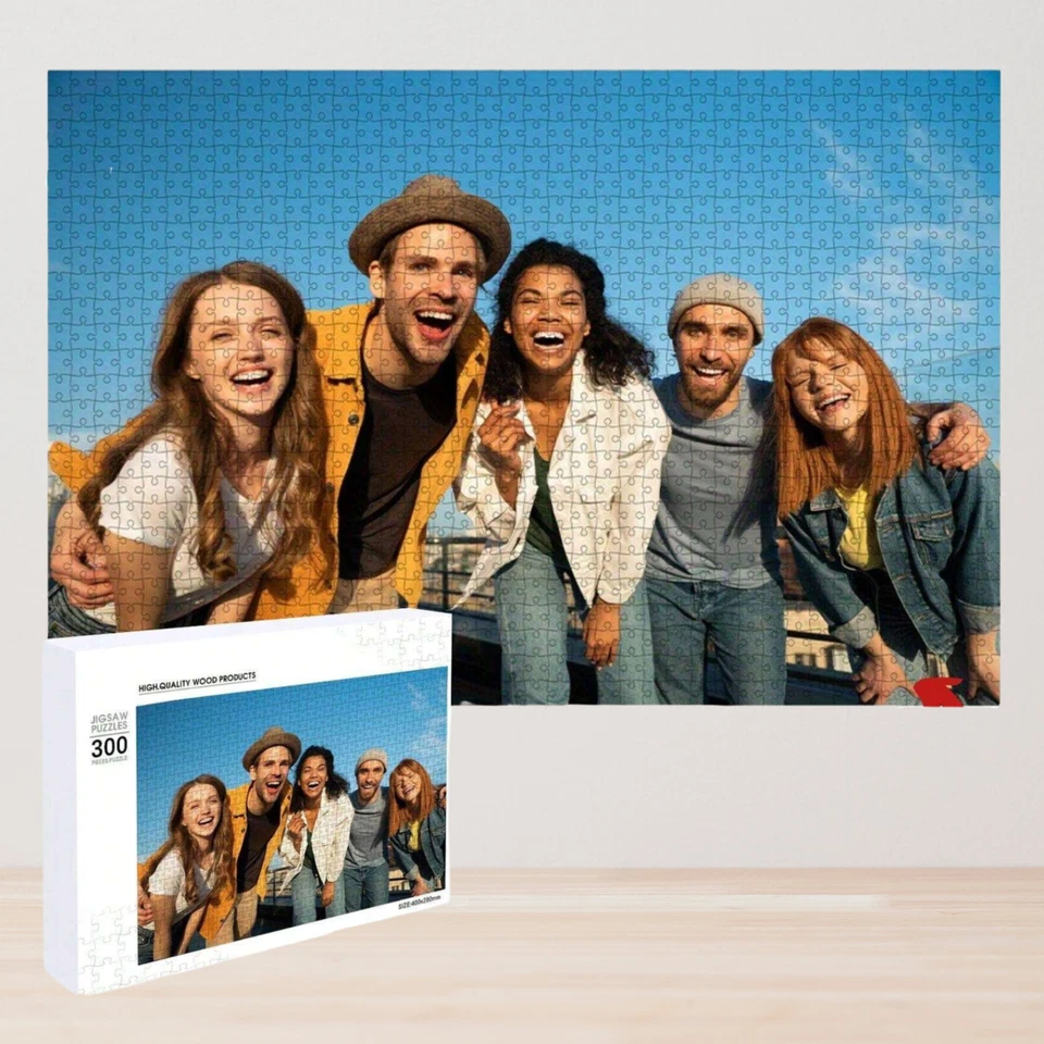 Personalised Custom Jigsaw Photo Puzzle Gift - Wooden 200 - 1500 pcs - Image 2 of 4