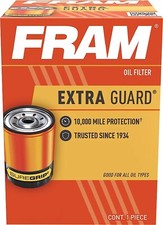 FRAM Extra Guard PH6607, 10K Mile Change Interval Spin-On Oil Filter, black