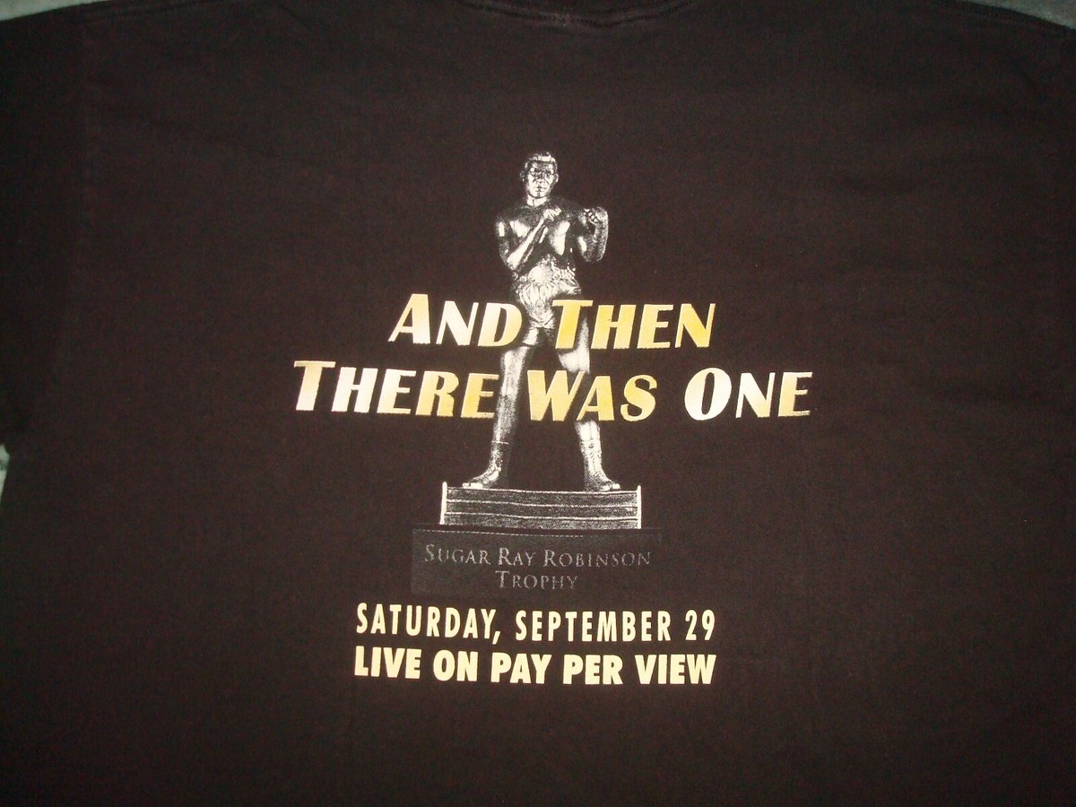 VTG 2001 BERNARD HOPKINS VS FELIX TRINIDAD T SHIRT XL BLACK DOUBLE 