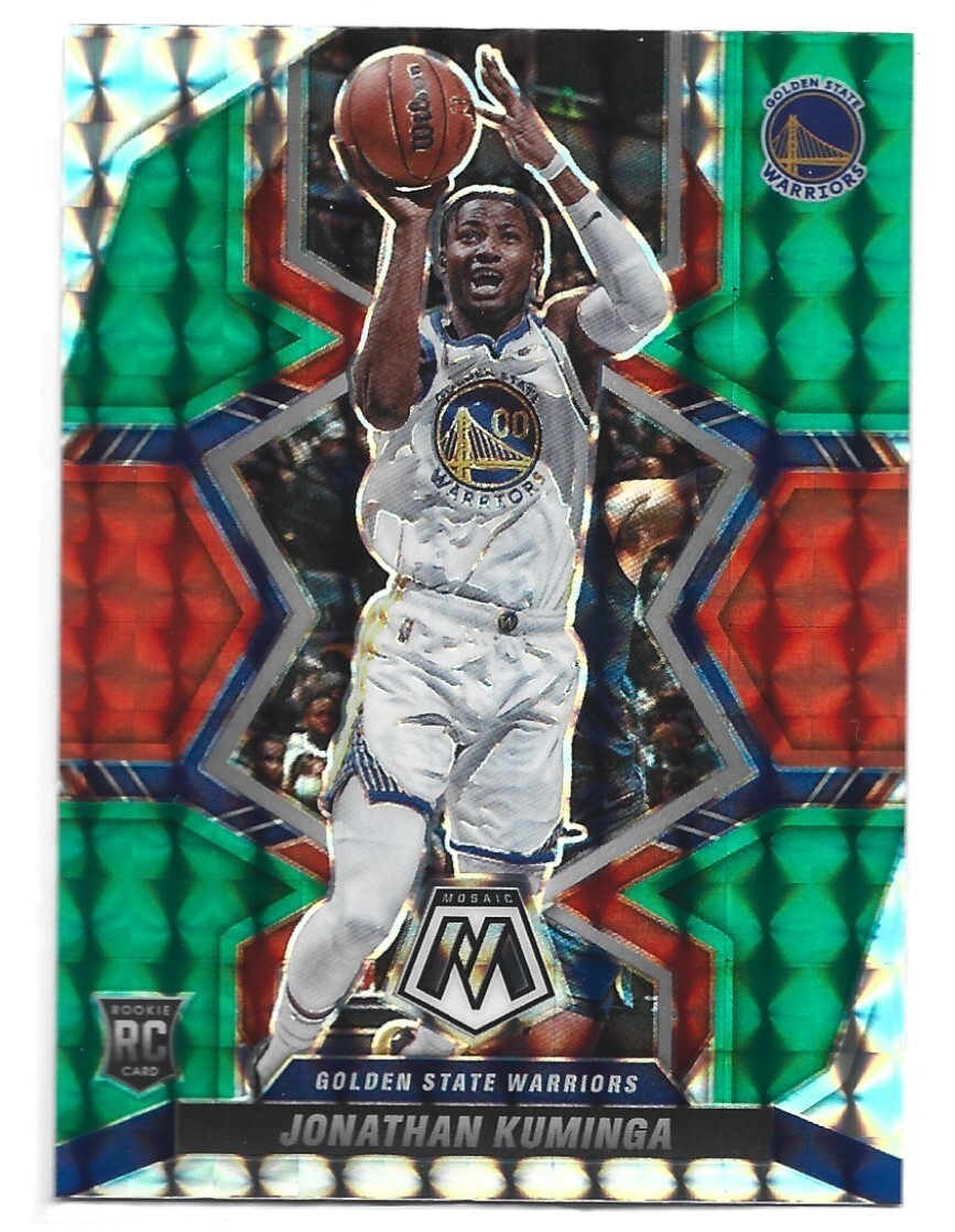 2021-22 Mosaic Jonathan Kuminga Choice Green Red Prizm Rookie RC #205 Warriors