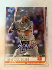 Keon Broxton 2019 Signed Card In Person New York Mets