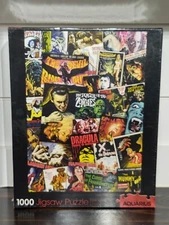 Hammer House Of Horrors 1000pc Jigsaw Aquarius Halloween Horror Collage Sealed
