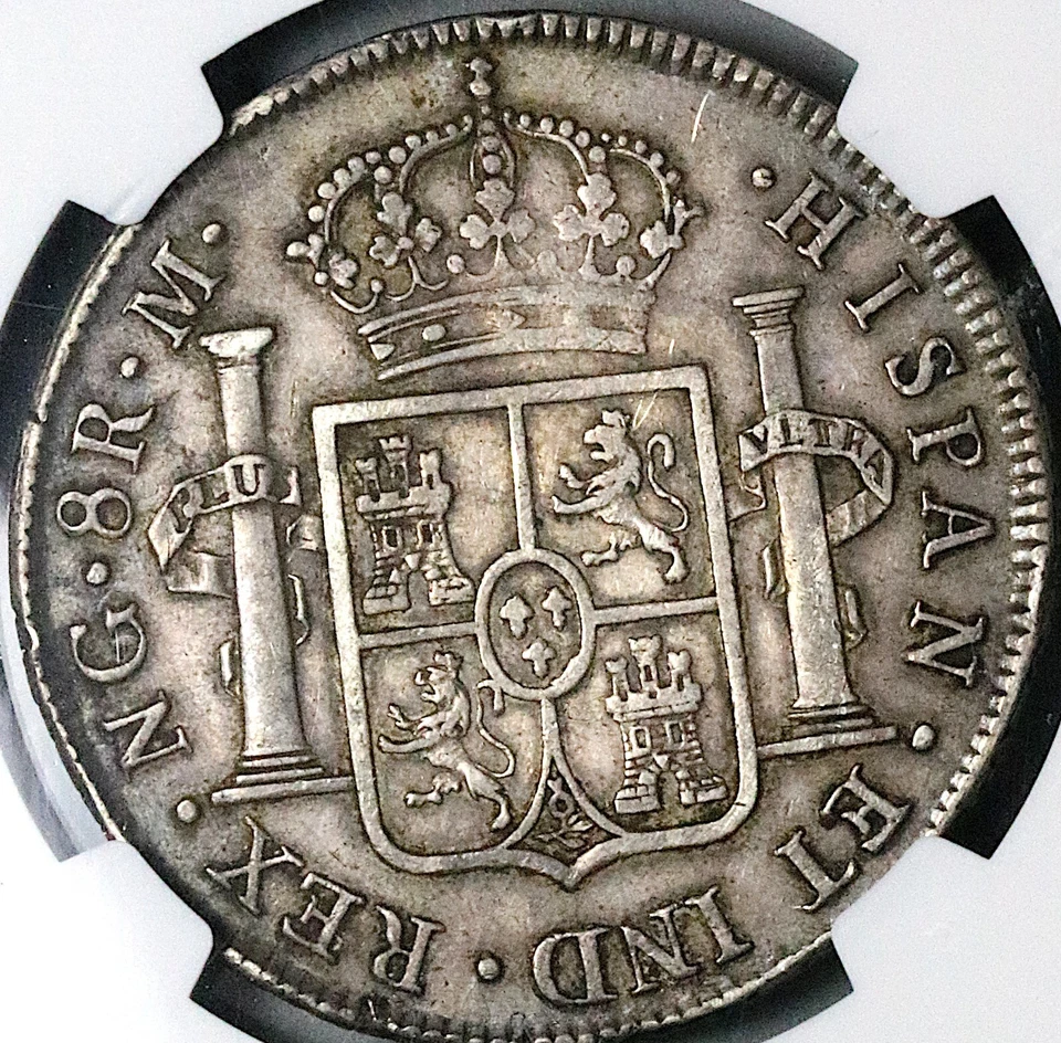 1814 NGC XF 45 Guatemala 8 Reales Spain Colonial Silver Dollar Coin (25012604D) - Image 3 of 4