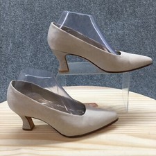 Nine West Heels Womens 8 M Dalton Dress Slip On Pointed Toe Kitten Pumps Gray