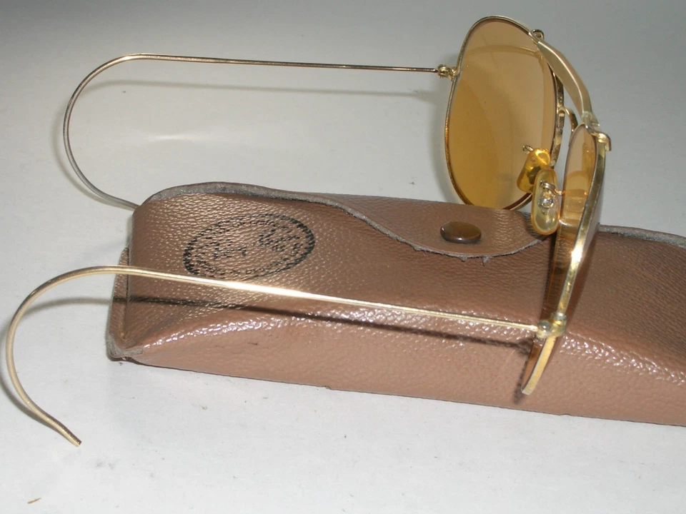 GAFAS DE SOL AVIADOR B&L RAY-BAN AMBERMATIC OUTDOORMAN VINTAGE AÑOS 70 58-14 MM Foto 4 de 4