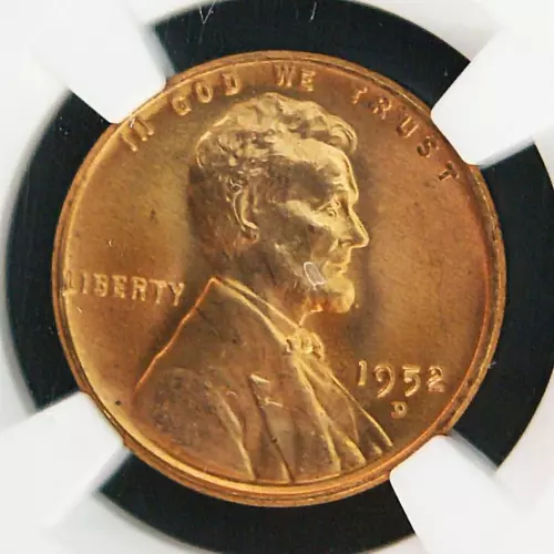 1952-D Lincoln Cent MS66RD NGC Beautiful Red Business Strike