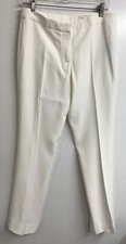 Alexander Mcqueen Pants Winter White Viscose Crêpe Lined Tapered Leg Size 42