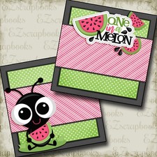 ONE IN A MELON NPM - 2 Premade Scrapbook Pages - EZ Layout 3213