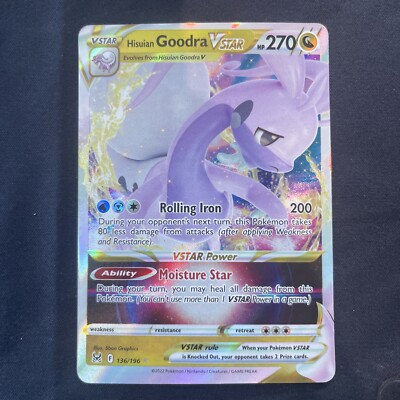 Hisuian Goodra VSTAR 136/196 Full Art Ultra Rare Pokemon Card Lost Origins  Mint | eBay