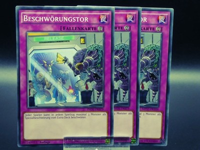 Yugioh Playset 3x Beschwörungstor INOV DE079/ Common/ NM/ Deutsch