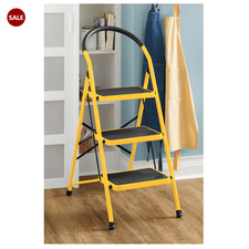 3-Step Folding Ladder Sturdy, Durable - FreeS...