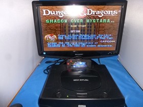 US Sega Saturn System Console in Box + Saroo Elite version SD loader 128GB READ