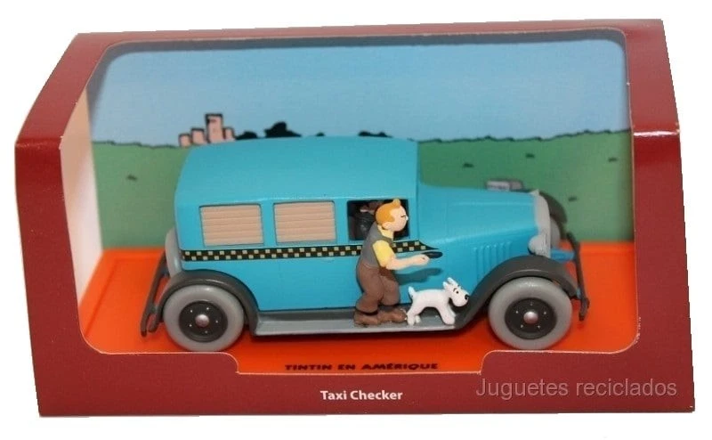 Tintin en América Taxi Checker coche de metal 1:43 Herge Milu Atlas - Imagen 2 de 2