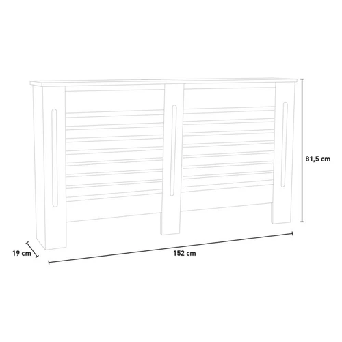 Cubreradiador cubrecalefactor 152 x 19 x 81,5 h madera moderno Wormer XL - Imagen 7 de 7