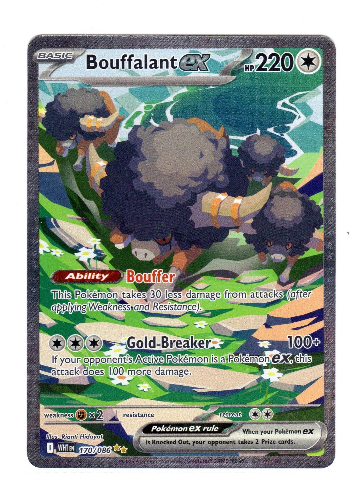Bouffalant ex 170/086 Holo Special Illustration Rare White Flare Pokemon NM