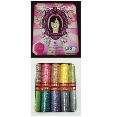 Aurifil Thread Set COLLECTION By Tula Pink Variegated 50wt Cotton 10 Small (220