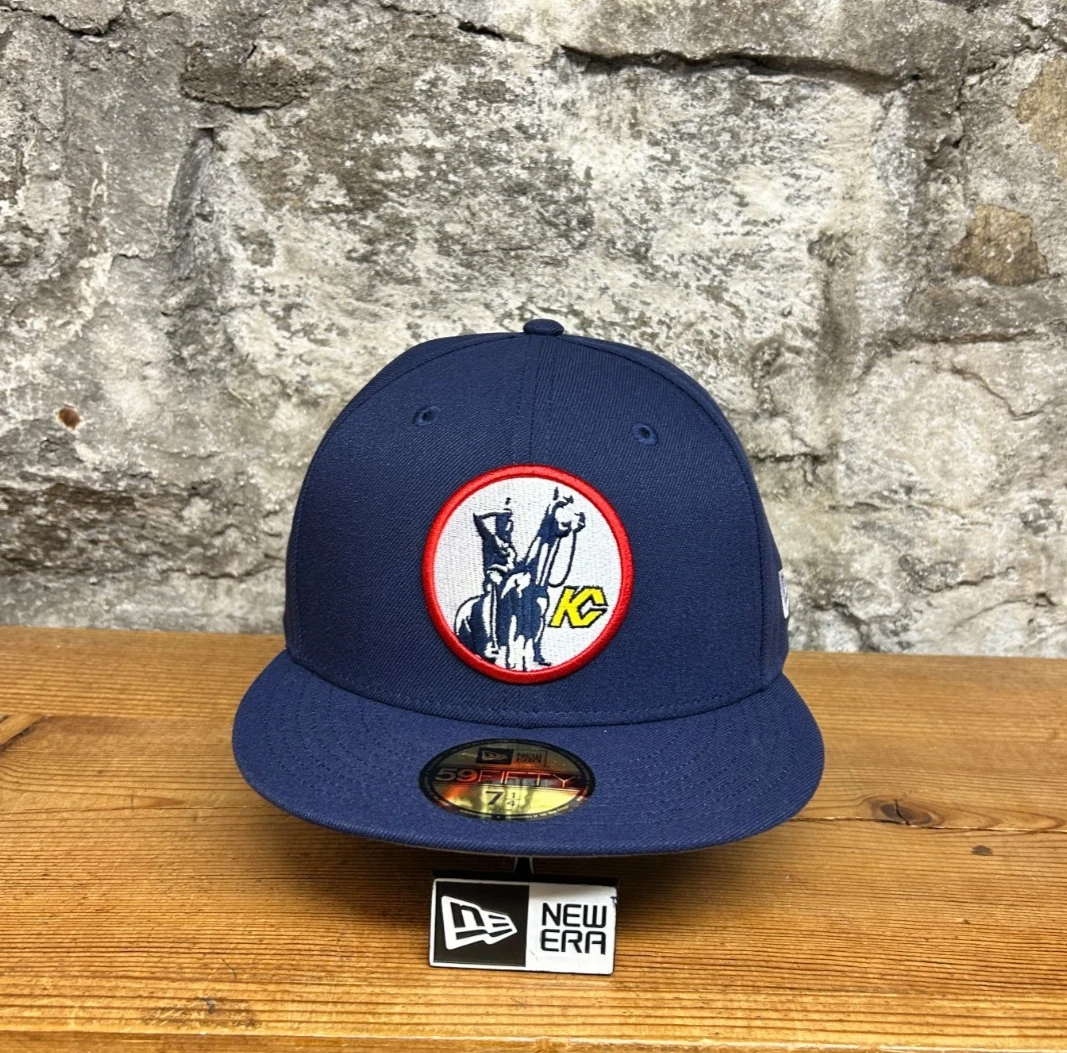 NEW ERA 59FIFTY KANSAS CITY SCOUTS AUTHENTIC VINTAGE NHL FITTED NAVY NEW